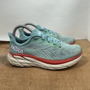 Hoka One One Athletic Shoes in Teal and Red
